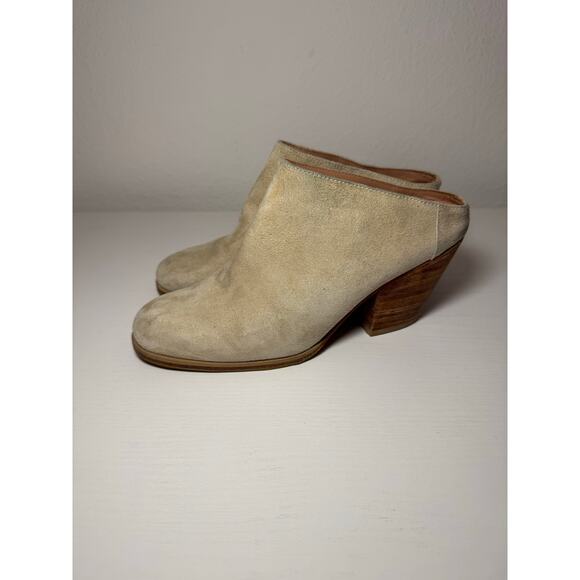 Rachel Comey Womens Mars Mules Suede Bone Size 7 Wood Heel Boot - Picture 7 of 7
